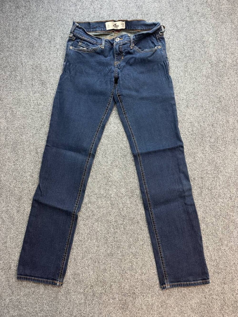 Y2K Hollister Jeans Juniors 3S W26 L31 Low Rise Bootcut Dark Wash Denim